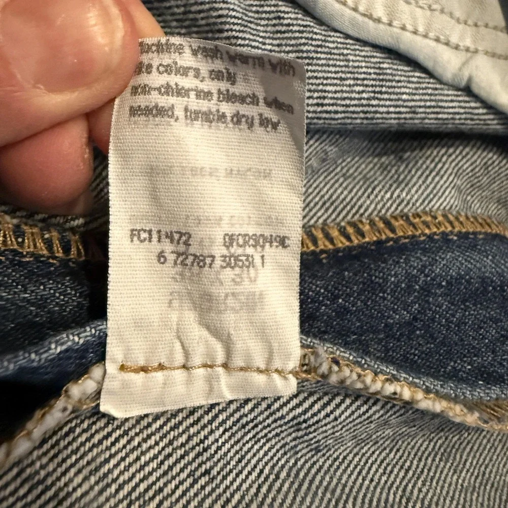 Wrangler Jeans Mens 38x30 Blue Denim Nylon Relaxed Fit Workwear Straight 97GR2IN